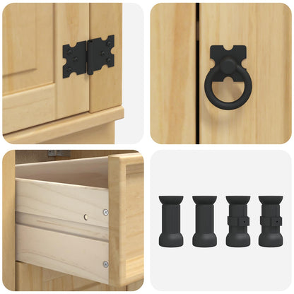 Cabinet SKI Honey Brown 40 x 46 x 81.5 cm Solid Pine Wood