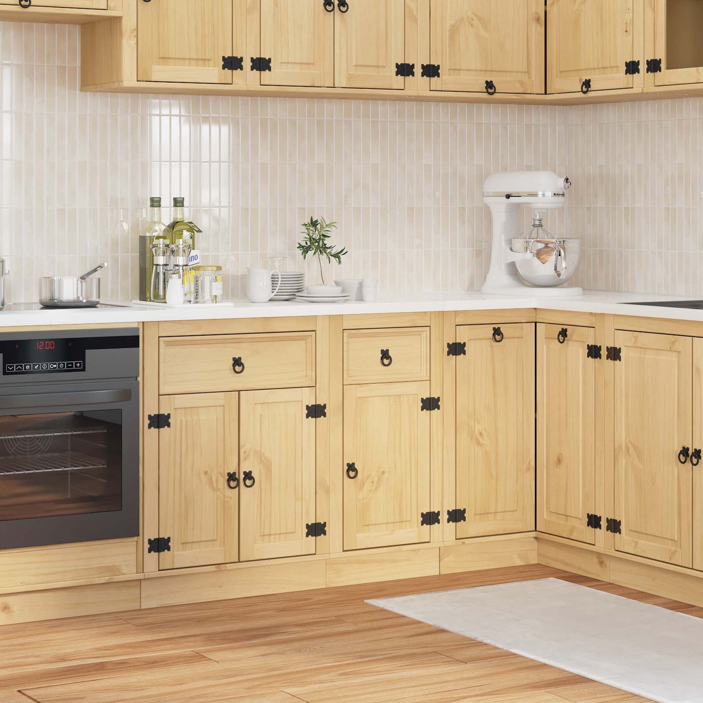 Cabinet SKI Honey Brown 40 x 46 x 81.5 cm Solid Pine Wood