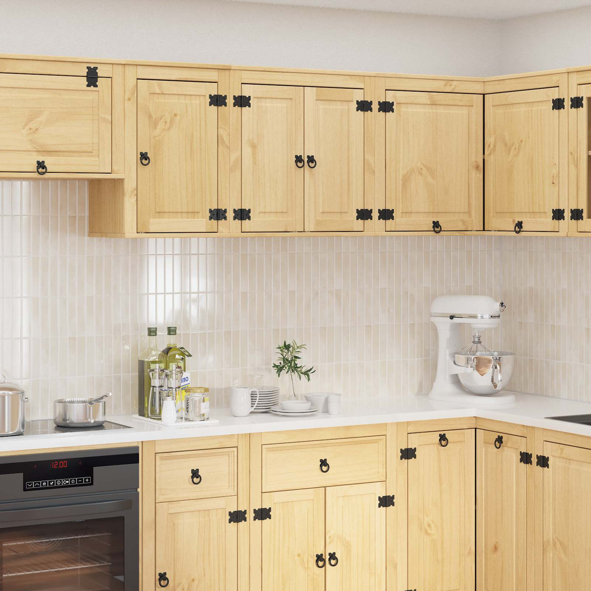 Cabinet SKI Honey Brown 40 x 32 x 60 cm Solid Pine Wood