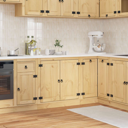 Cabinet SKI Honey Brown 80 x 46 x 81.5 cm Solid Pine Wood
