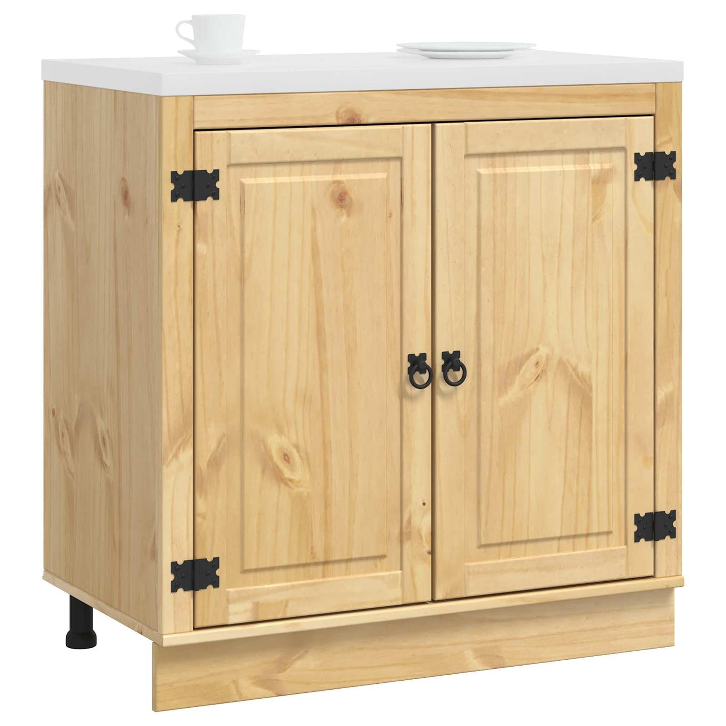 Cabinet SKI Honey Brown 80 x 46 x 81.5 cm Solid Pine Wood