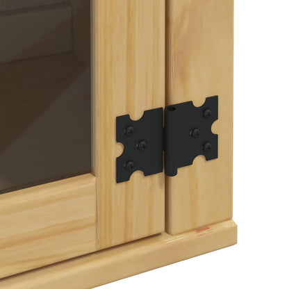 Cabinet SKI Honey Brown 80 x 32 x 60 cm Solid Pine Wood