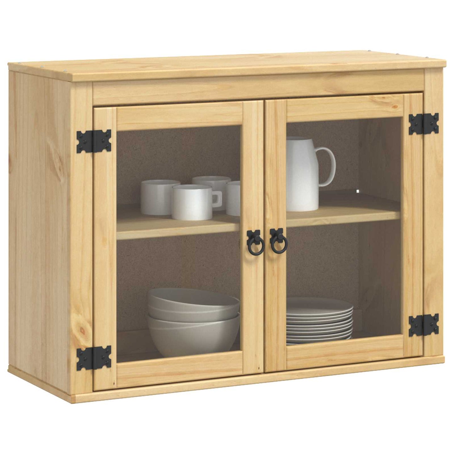 Cabinet SKI Honey Brown 80 x 32 x 60 cm Solid Pine Wood