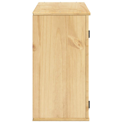 Cabinet SKI Honey Brown 80 x 32 x 60 cm Solid Pine Wood