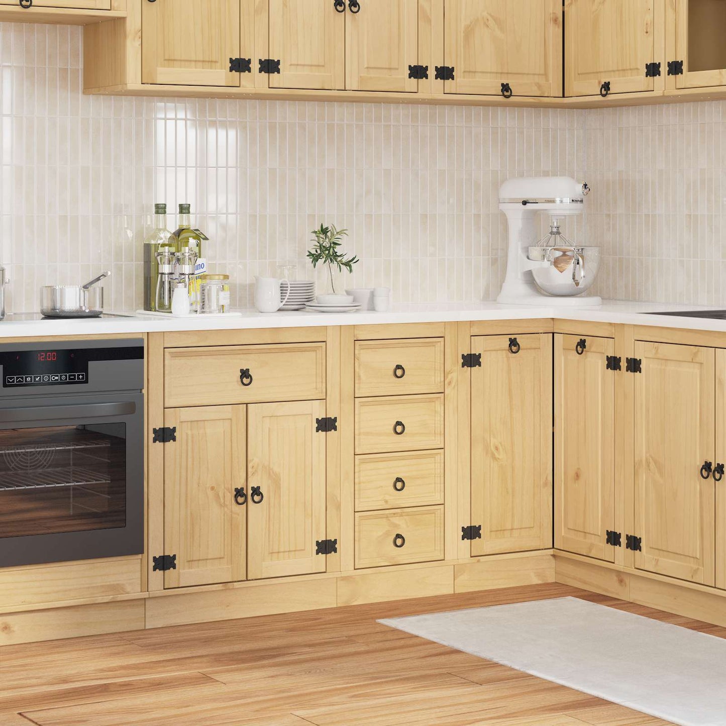 Cabinet SKI Honey Brown 40 x 46 x 81 cm Solid Pine Wood