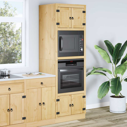 Cabinet SKI Honey Brown 66 x 58 x 207 cm Solid Pine Wood