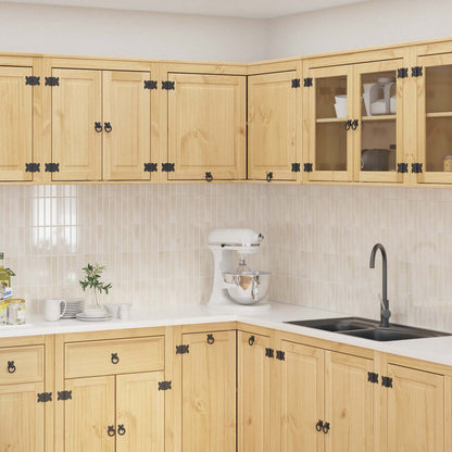 Cabinet SKI Honey Brown 80 x 80 x 60 cm Solid Pine Wood