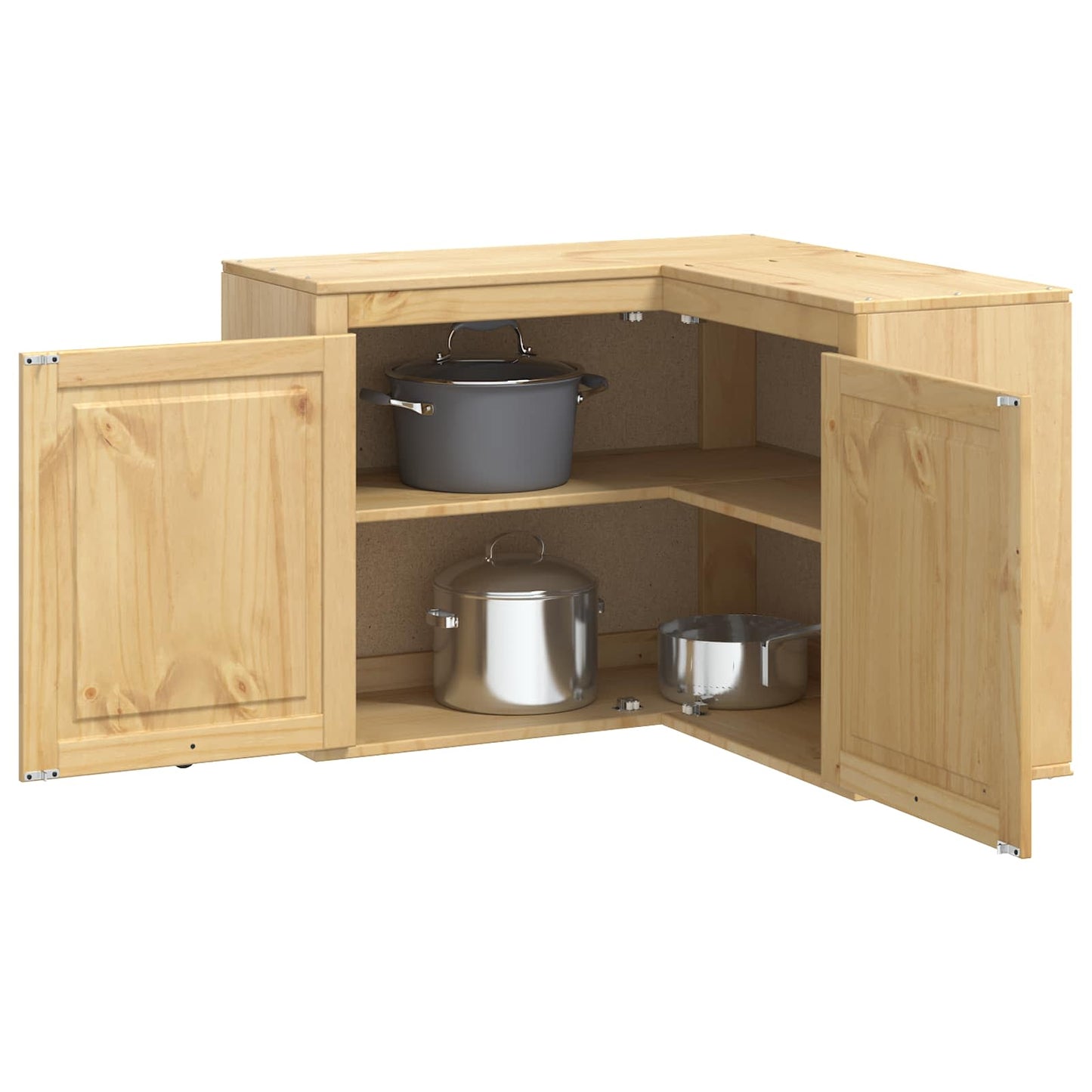 Cabinet SKI Honey Brown 80 x 80 x 60 cm Solid Pine Wood