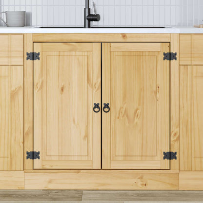 Cabinet SKI Honey Brown 80 x 46 x 81 cm Solid Pine Wood
