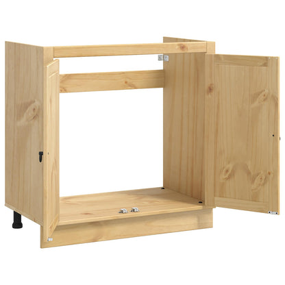 Cabinet SKI Honey Brown 80 x 46 x 81 cm Solid Pine Wood