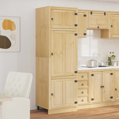 Cabinet SKI Honey Brown 66 x 58 x 207 cm Solid Pine Wood