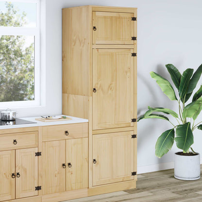 Cabinet SKI Honey Brown 66 x 58 x 207 cm Solid Pine Wood
