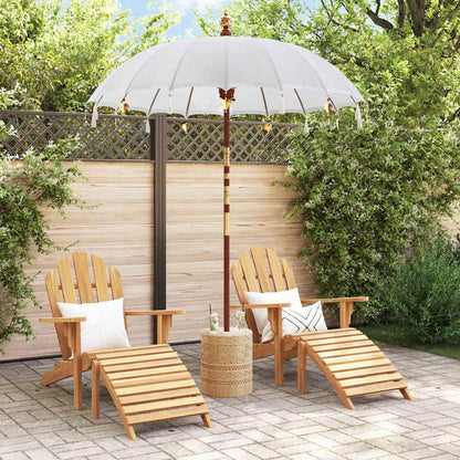 Balinese Parasol Cream 190 x 190 x 260 cm Cotton and solid wood