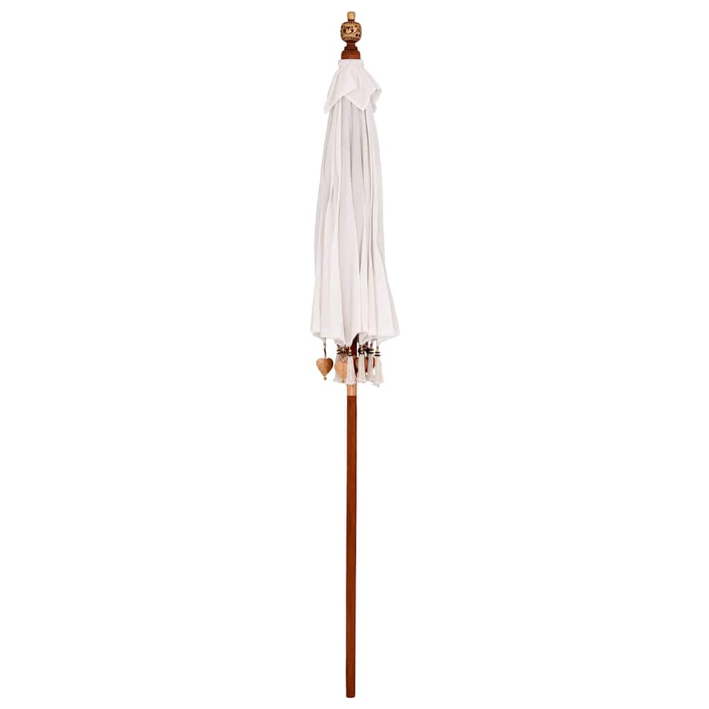 Balinese Parasol Cream 190 x 190 x 260 cm Cotton and solid wood