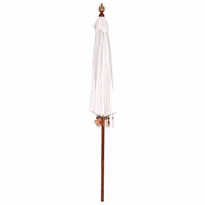 Balinese Parasol Cream 220 x 220 x 260 cm Cotton and solid wood