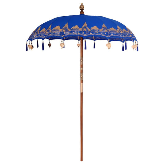 Balinese Parasol Blue (180-190) x 260 cm Cotton and Wood