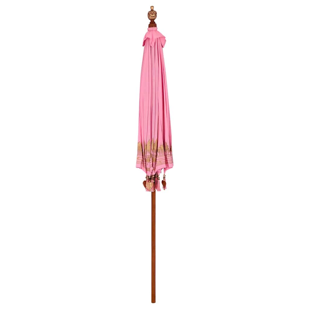 Balinese Parasol Pink 215 x 215 x 260 cm Cotton and Wood