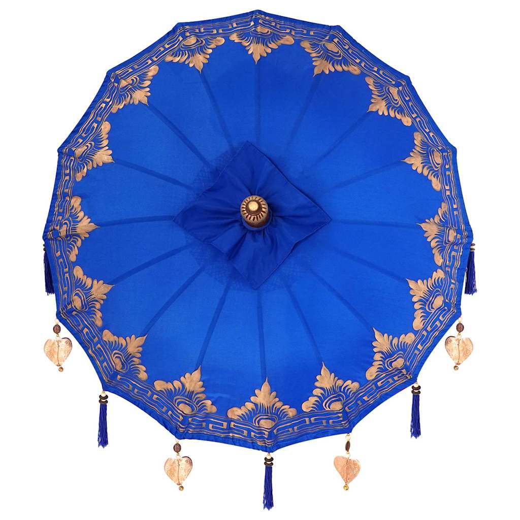 Balinese Parasol Blue 125 x 125 x 260 cm Cotton and Wood
