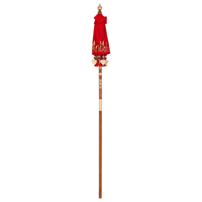 Balinese Parasol Red 125 x 125 x 260 cm Cotton and Wood