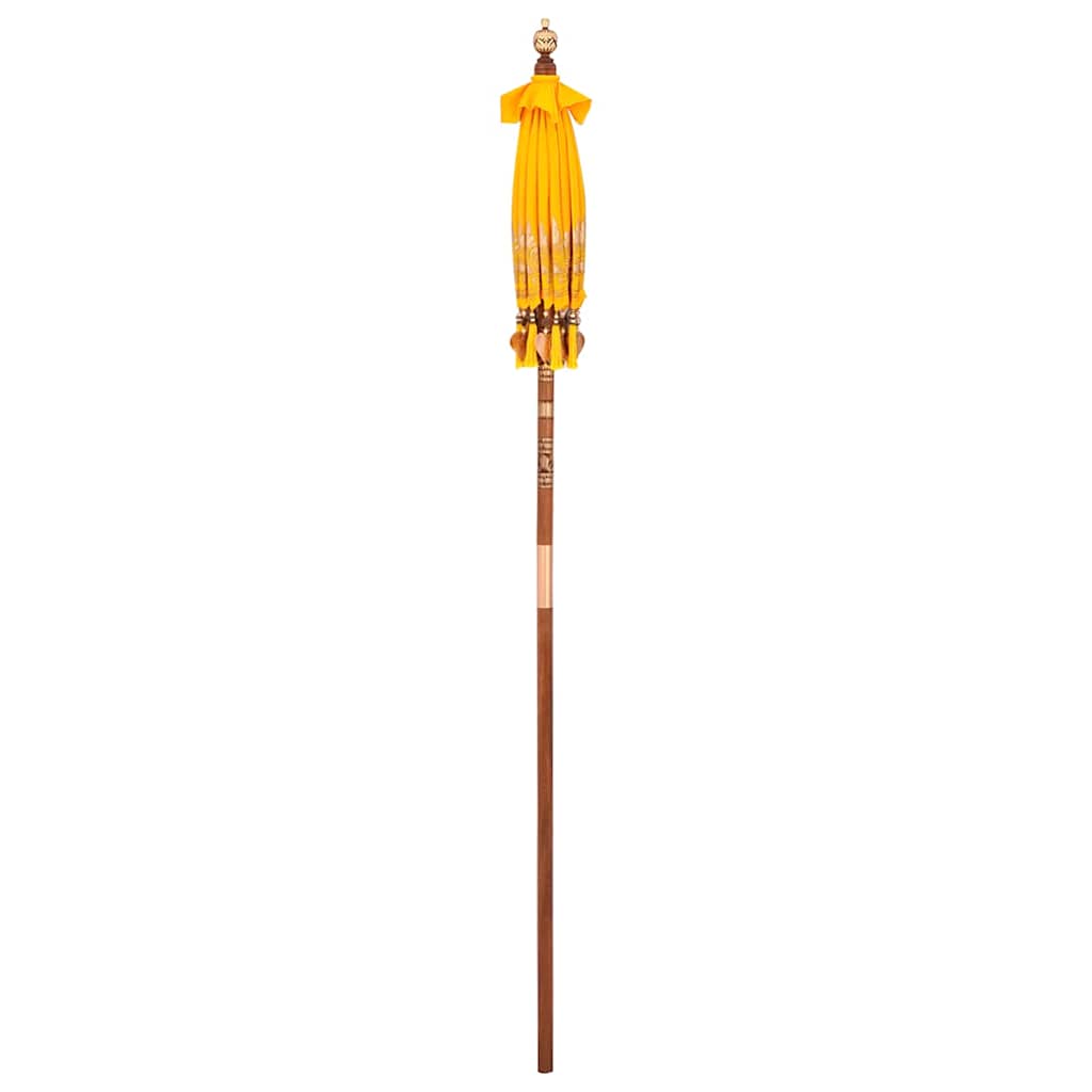 Balinese Parasol Yellow 125 x 125 x 260 cm Cotton and Wood