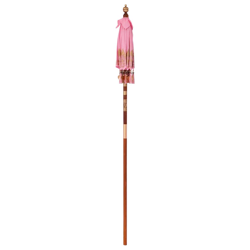 Balinese Parasol Pink 125 x 125 x 260 cm Cotton and Wood