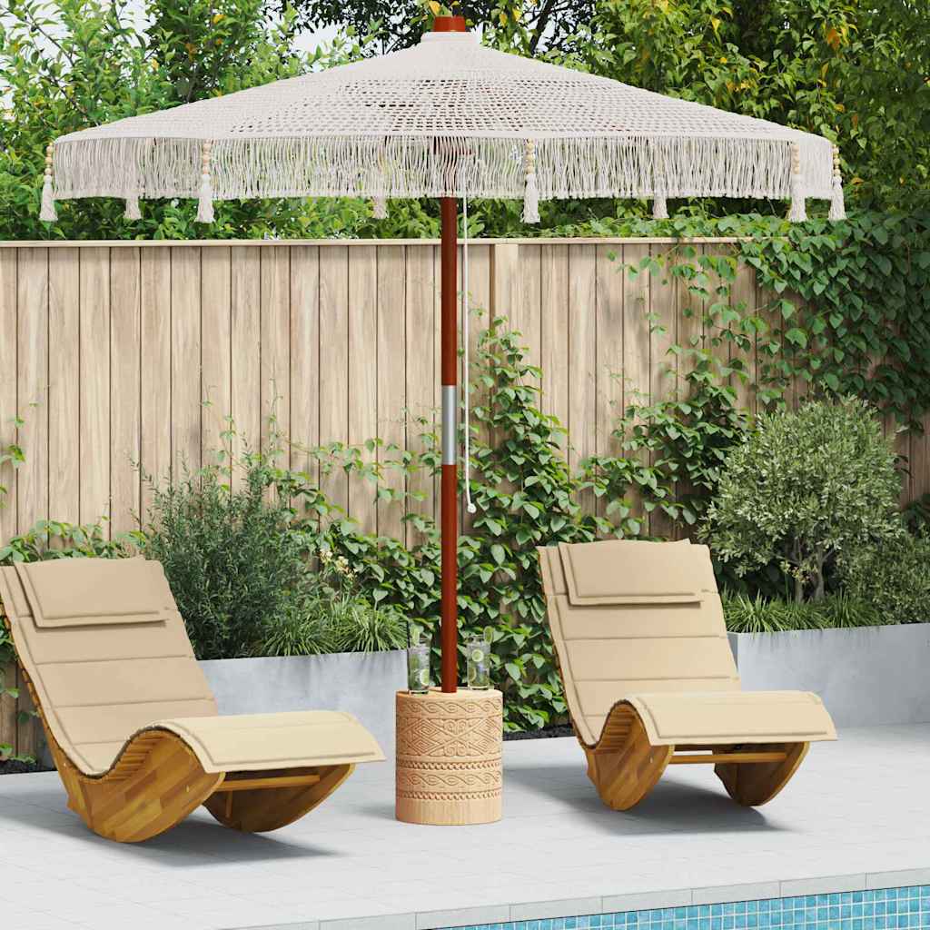 Macrame Parasol Cream 252.5 x 252.5 x 260 cm