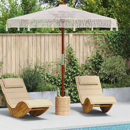 Macrame Parasol Cream 252.5 x 252.5 x 260 cm