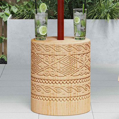 Parasol Base Natural Ø34 x 40 cm Solid Wood