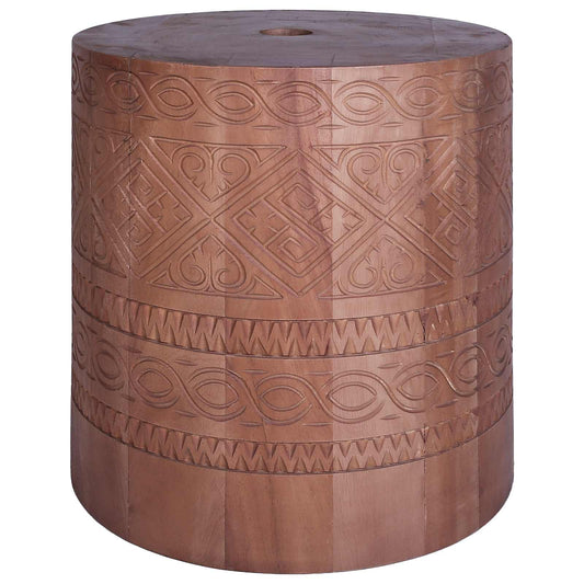 Parasol Base 28.05 kg Natural Solid Wood Cylindrical