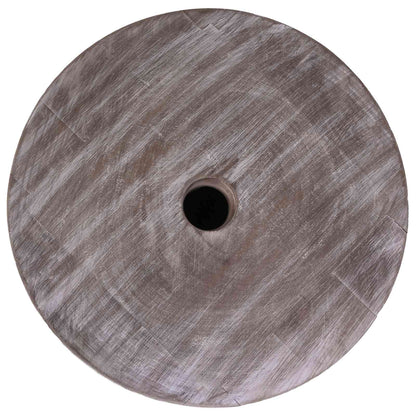 Parasol Base 23 kg White Washed Solid Wood Cylindrical