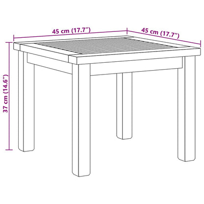 Coffee Table Brown 45 x 45 x 36 cm Solid Teak Wood