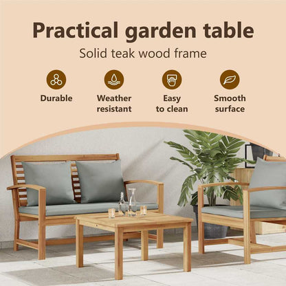 Coffee Table Brown 60 x 60 x 36 cm Solid Teak Wood
