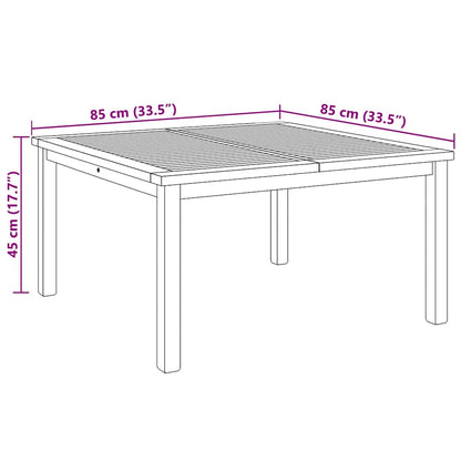 Coffee Table Brown 85 x 85 x 45 cm Solid Teak Wood
