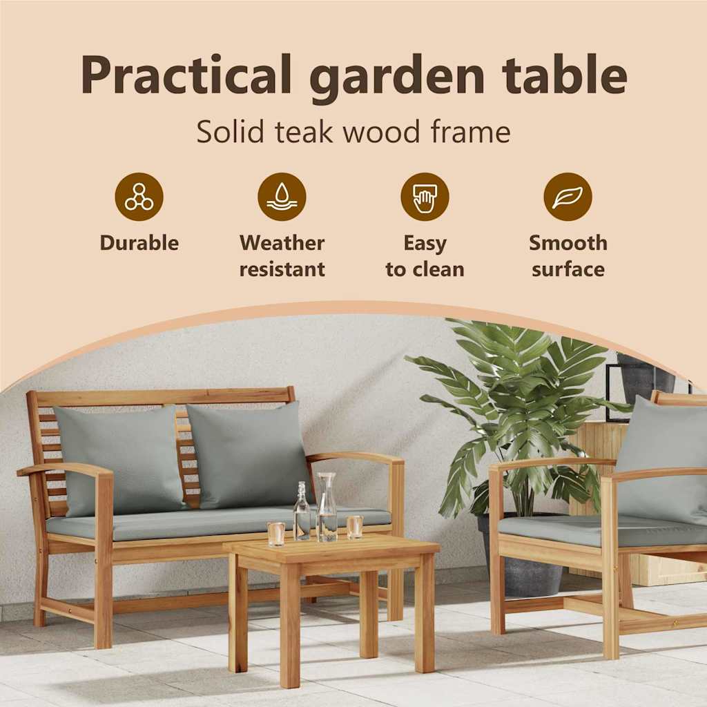 Coffee Table Brown 50 x 35 x 36 cm Solid Teak Wood
