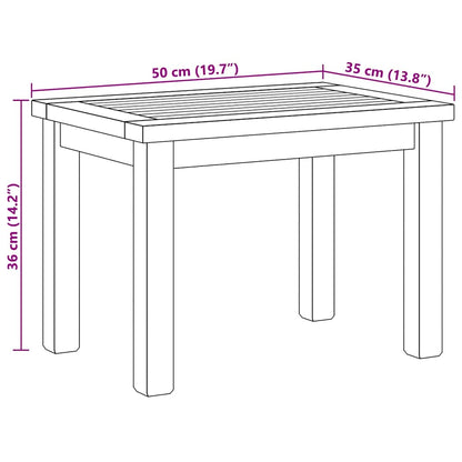 Coffee Table Brown 50 x 35 x 36 cm Solid Teak Wood