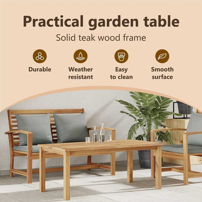 Coffee Table Brown 110 x 55 x 45 cm Solid Teak Wood