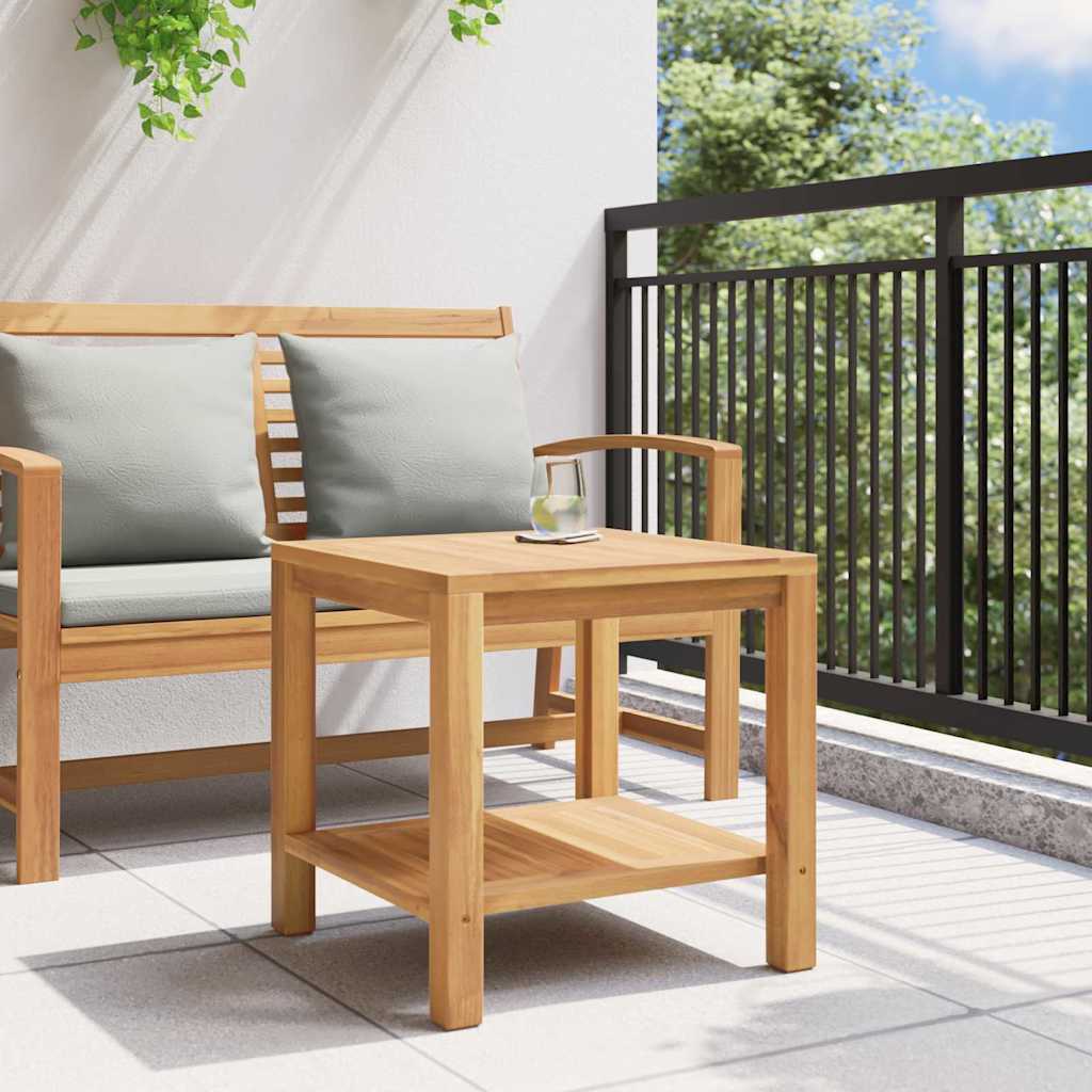 Coffee Table with Storage Brown 45 x 45 x 45 cm Solid Teak Wood