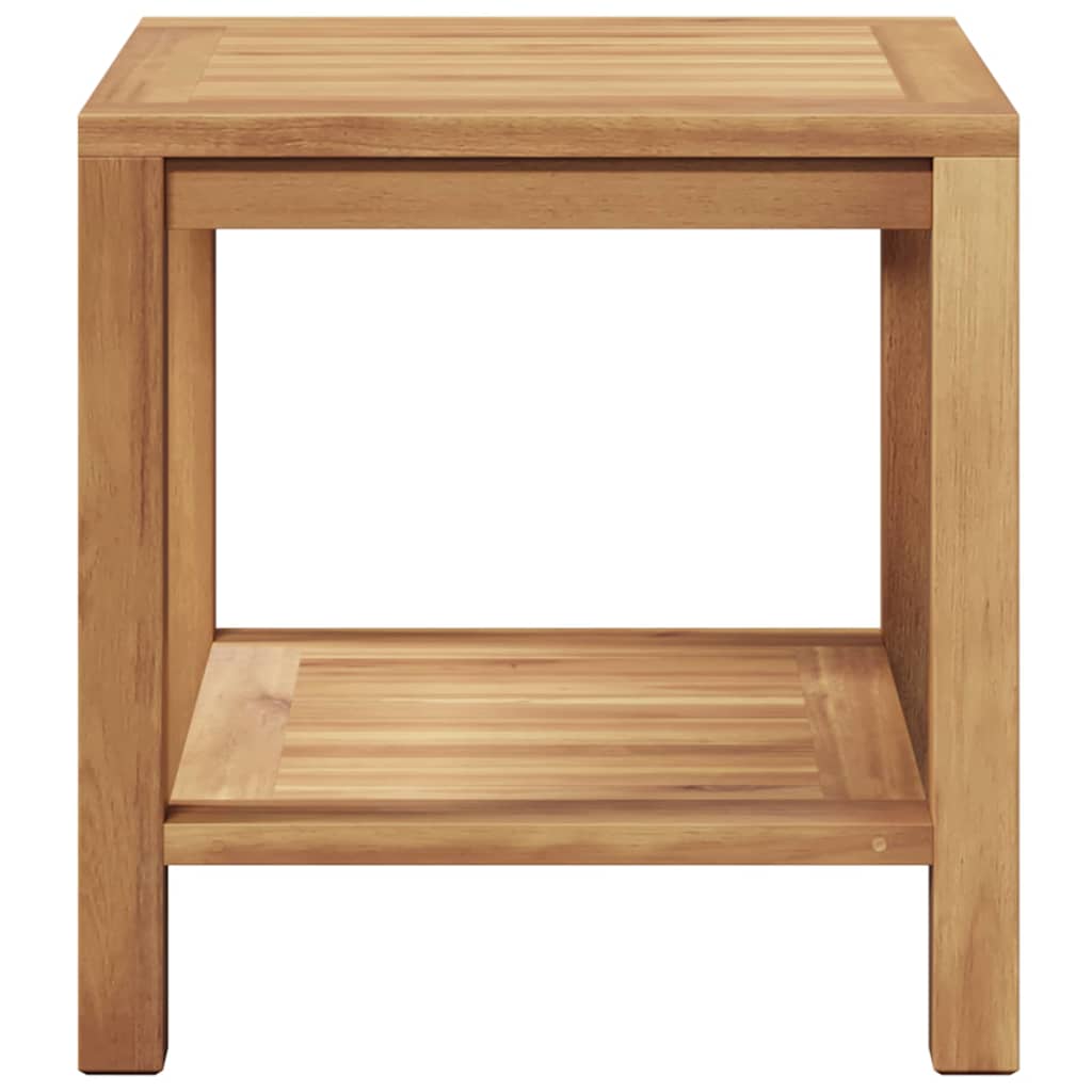 Coffee Table with Storage Brown 45 x 45 x 45 cm Solid Teak Wood