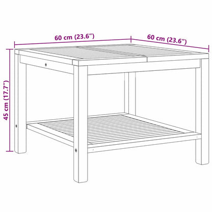 Coffee Table Brown 60 x 60 x 45 cm Solid teak wood
