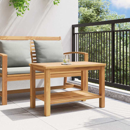 Coffee Table with Storage Brown 70 x 40 x 45 cm Solid Teak Wood