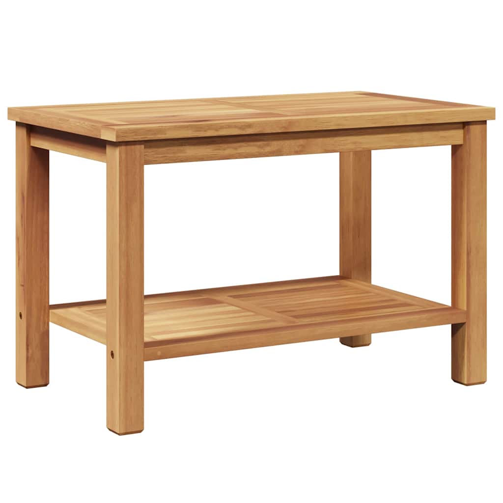 Coffee Table with Storage Brown 70 x 40 x 45 cm Solid Teak Wood