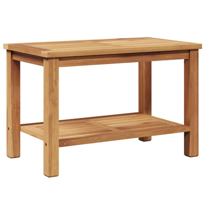 Coffee Table with Storage Brown 70 x 40 x 45 cm Solid Teak Wood