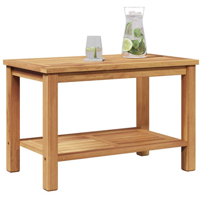 Coffee Table with Storage Brown 70 x 40 x 45 cm Solid Teak Wood