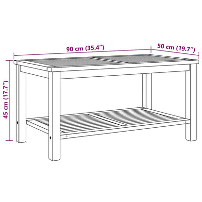 Coffee Table Brown 90 x 50 x 45 cm Solid teak wood