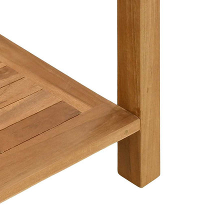 Console Table Brown 80 x 35 x 75 cm Solid Teak Wood