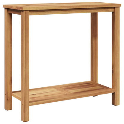 Console Table Brown 80 x 35 x 75 cm Solid Teak Wood