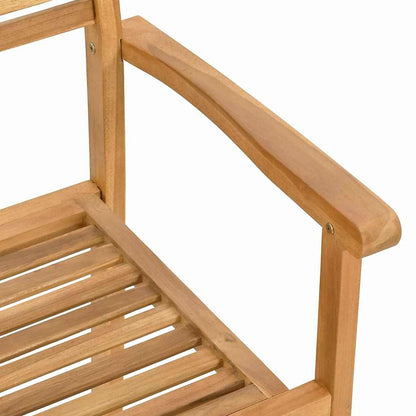 Chair 2 pcs Brown 56 x 55 x 90.5 cm Solid Teak Wood