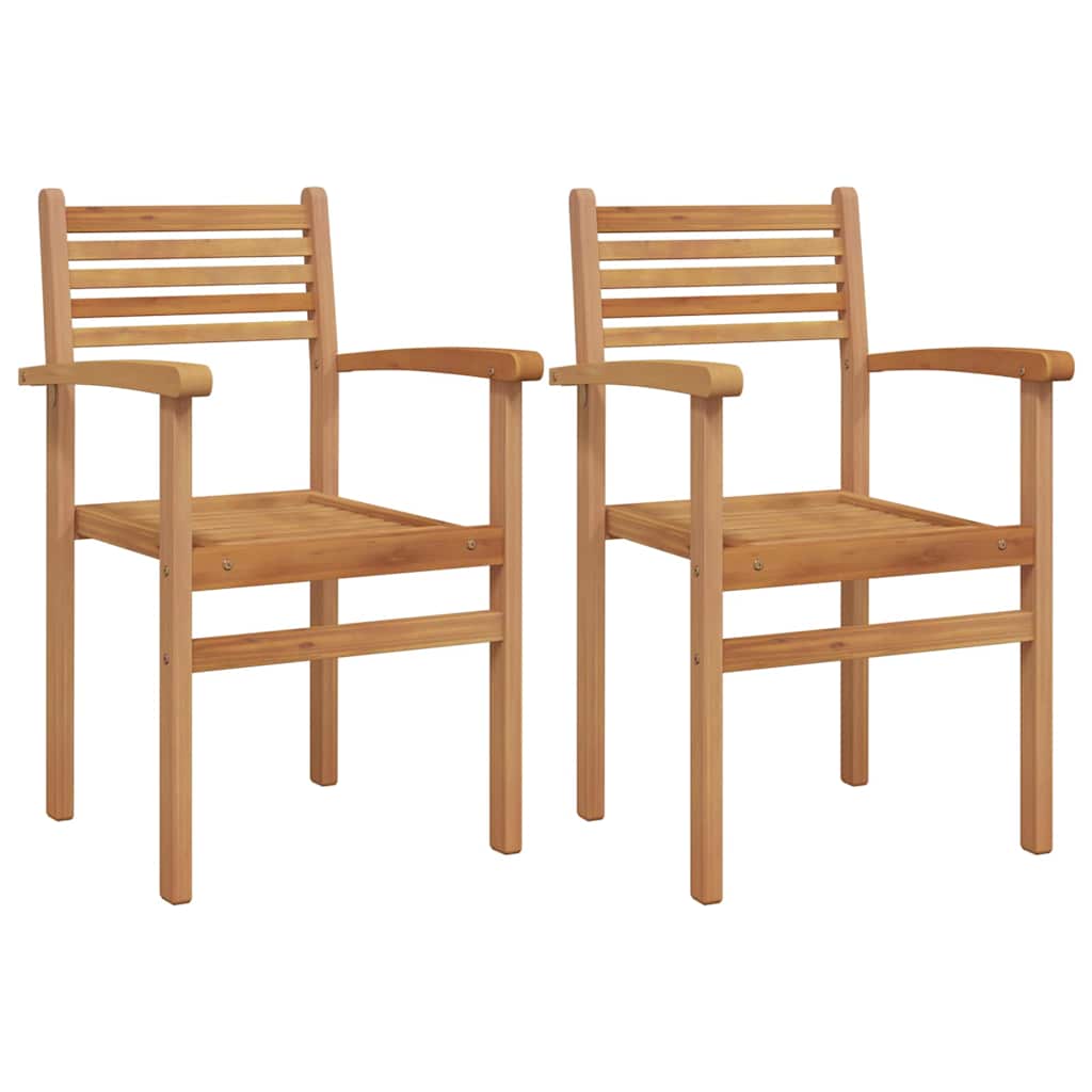 Chair 2 pcs Brown 56 x 55 x 90.5 cm Solid Teak Wood