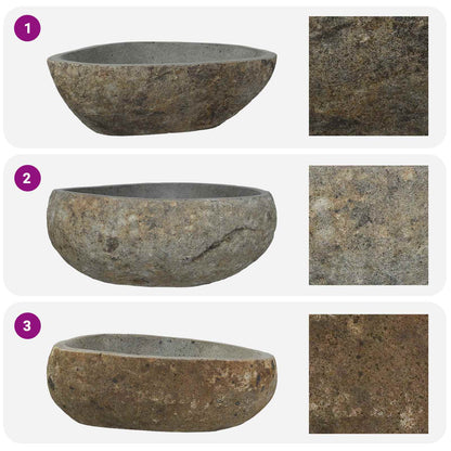 Riverstone basin Light Grey 52 x 40 x 15 cm River Stone
