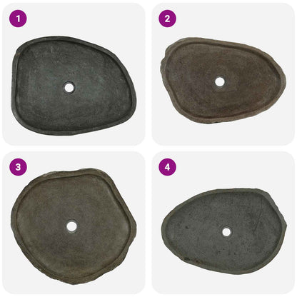 Wash Basin Grey 65 x 50 x 6 cm River Stone